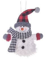 Load image into Gallery viewer, Cozy Snowman Plush Ornament
