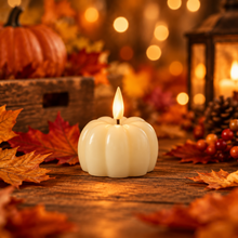 Load image into Gallery viewer, Cream Wax LED Flicker Flame Candle with Timer - small
