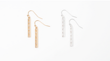 Load image into Gallery viewer, Crystal Bar Drop Earrings
