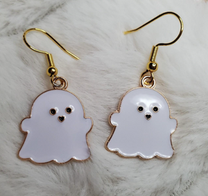 Cute Enamel Ghost Earrings