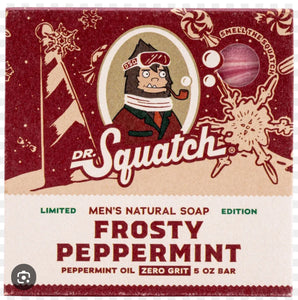 Dr. Squatch Frosty Peppermint Natural Soap- Limited Edition