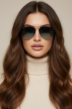 Load image into Gallery viewer, DIFF Eyewear Sunglasses Black Aviator Frame Grey Gradient Lens Cruz - unisex
