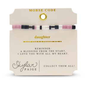 Daughter Tila Morse Code Bracelet