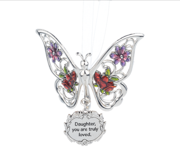 Daughter You are Truly Loved Butterfly Ornament