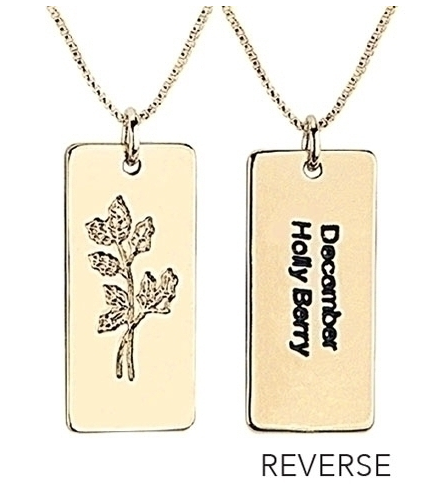 December Birth Flower Necklace