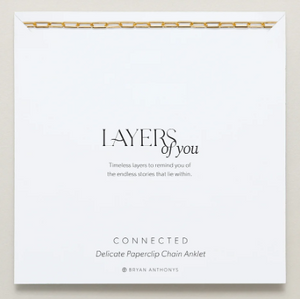 Bryan Anthonys Delicate Paperclip Chain Anklet Gold