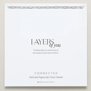 Bryan Anthonys Delicate Paperclip Chain Anklet Silver