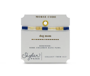 Dog Mom Tila Morse Code Bracelet