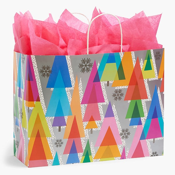 Large Retro Trees Gift Bag