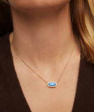 Load image into Gallery viewer, Elisa Gold Short Pendant Necklace Periwinkle Opal

