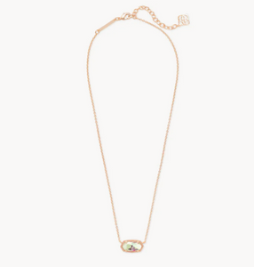 Kendra Scott Elisa Necklace Dichroic Glass Rosegold