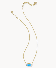 Load image into Gallery viewer, Elisa Gold Short Pendant Necklace Periwinkle Opal
