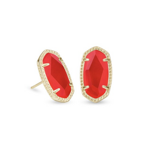 Ellie Earring In Gold Red Illusion