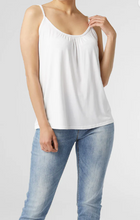 Load image into Gallery viewer, Elsie Adjustable Gathered White Cami size L/XL
