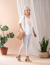 Load image into Gallery viewer, Embroidery Poncho Top in White or Sage
