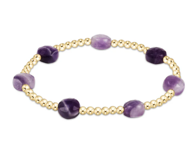Enewton Extends Admire Gold 3mm Bead Bracelet Amethyst