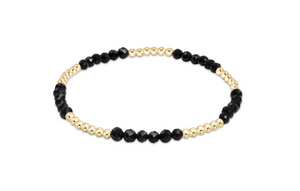 Enewton Blissful Pattern 2.5mm Bead Bracelet Faceted Onyx