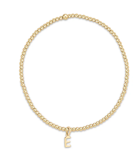 Enewton Classic Gold 2mm Bead Bracelet Respect Gold Charm E