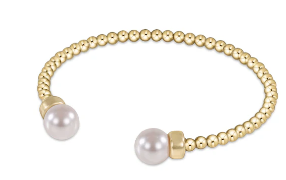 Enewton Classic Gold 3mm Bead Cuff Pearl