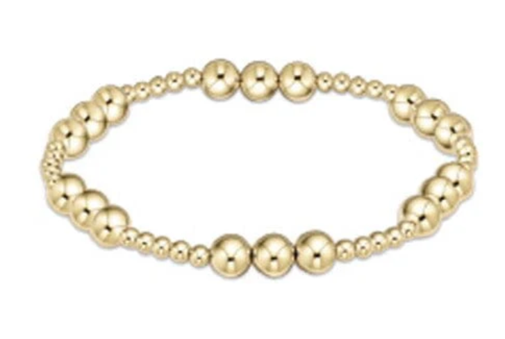 Enewton Classic Joy Pattern 6mm Bead Bracelet Gold