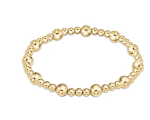 Enewton Classic Sincerity Pattern 6mm Bead Bracelet Gold