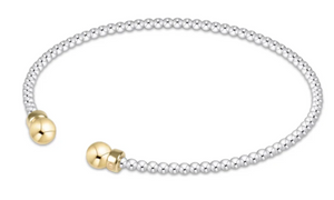 Enewton Classic Sterling Mixed Metal 2mm Bead Cuff- Gold