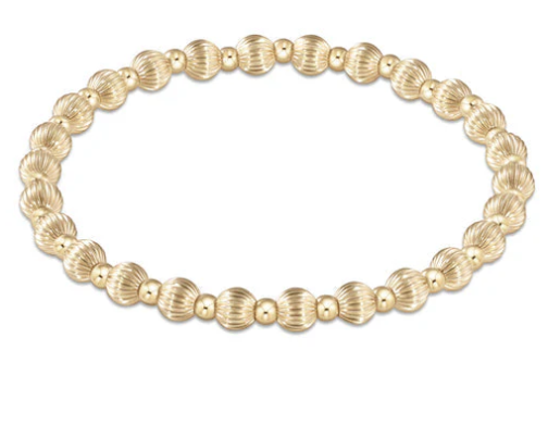 Enewton Dignity Grateful Pattern 5mm Bead Bracelet Gold