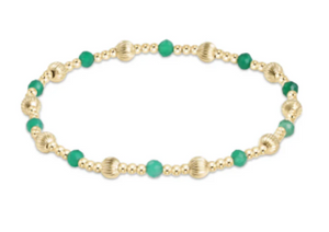 Enewton Dignity Sincerity Pattern 4mm Bead Bracelet Green Onyx