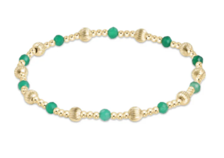 Enewton Dignity Sincerity Pattern 4mm Bead Bracelet Green Onyx