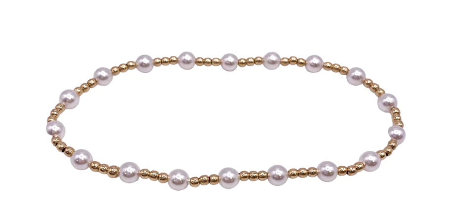 Enewton Extends Classic Sincerity Pattern 4mm Bead Bracelet Pearl