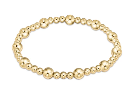 Enewton Extends Classic Sincerity Pattern 6mm Bead Bracelet Gold