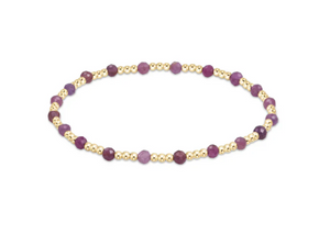 Enewton Extends Gemstone Gold Sincerity Pattern 3mm Bead Bracelet - Ruby