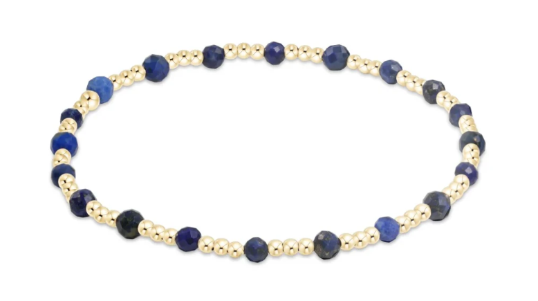 Enewton Extends Gemstone Gold Sincerity Pattern 3mm Bead Bracelet Lapis