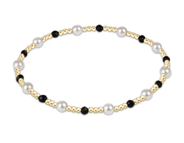 Enewton Extends Pearl Sincerity Pattern 4mm Bead Bracelet - Faceted Onyx