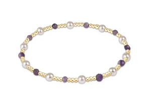 Enewton Extends Pearl Sincerity Pattern 4mm Bead Bracelet Amethyst