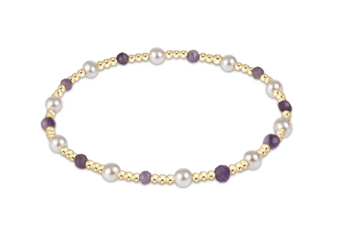 Enewton Extends Pearl Sincerity Pattern 4mm Bead Bracelet Amethyst