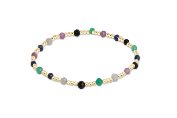 Enewton Gemstone Gold Sincerity Pattern 3mm Bead Bracelet Hot Mess