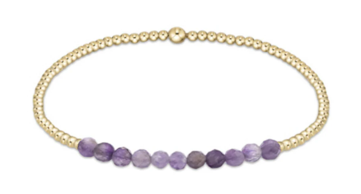 Enewton Gold Bliss 2mm Amethyst Bead Bracelet