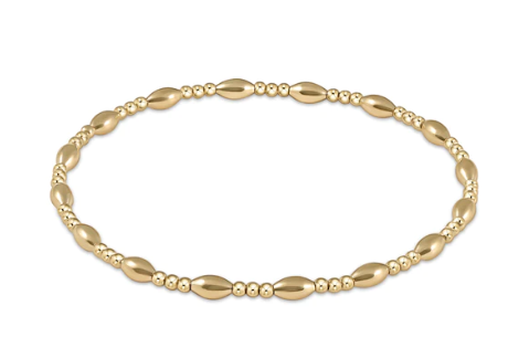 Harmony Sincerity Pattern Gold 2mm Bead Bracelet