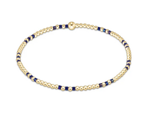 Enewton Hope Joy Pattern 2mm Bead Bracelet - Blue Metallic
