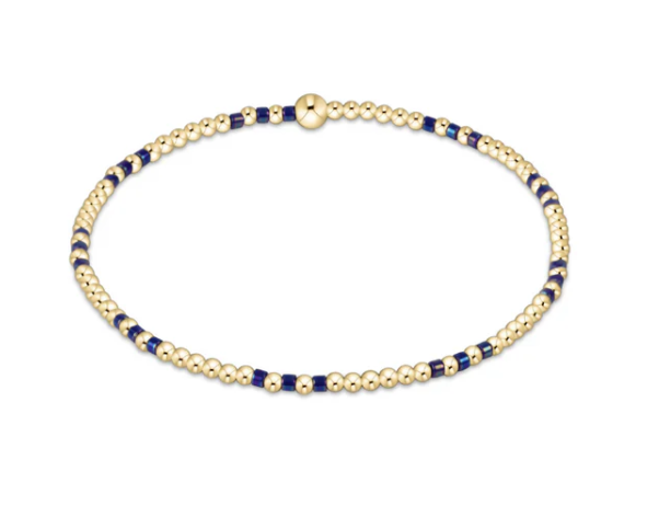 Enewton Hope Joy Pattern 2mm Bead Bracelet - Blue Metallic