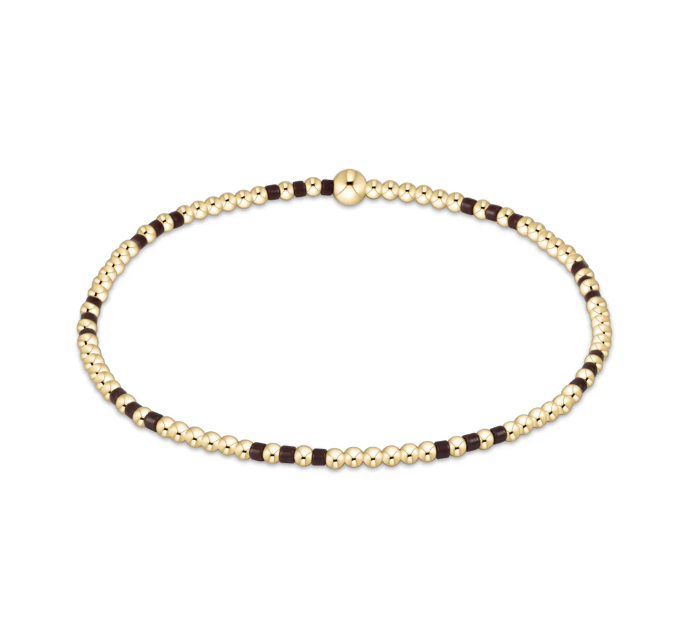 Enewton Hope Joy Pattern 2mm Bead Bracelet - Chocolate