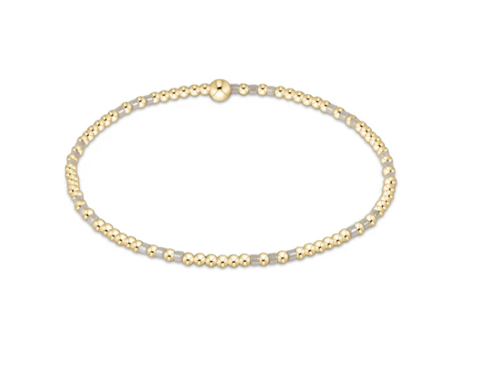 Enewton Hope Joy Pattern 2mm Bead Bracelet - Milkshake