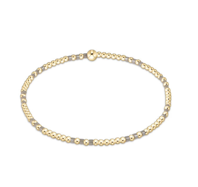 Enewton Hope Joy Pattern 2mm Bead Bracelet Taupe with a Twist