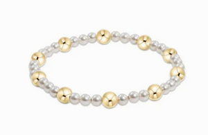 Enewton Pearl Sincerity Pattern 4mm Bead Bracelet - 6mm Gold