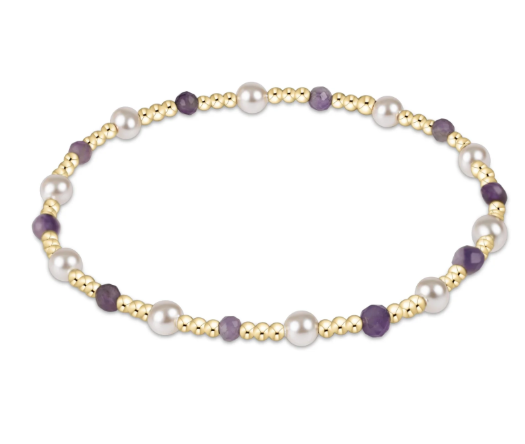 Enewton Pearl Sincerity Pattern 4mm Bead Bracelet Amethyst