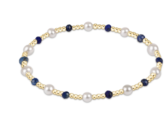 Enewton Pearl Sincerity Pattern 4mm Bead Bracelet Lapis