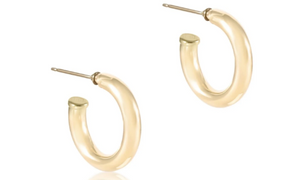 Enewton Round Gold 1" 4mm Post Hoop- Smooth