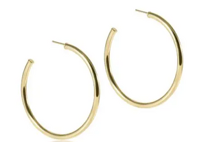 Enewton Round Gold 2" 3mm Post Hoop- Smooth
