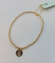 Load image into Gallery viewer, Enewton Initial 2mm Beaded Bracelets Respect Small Gold Disc
